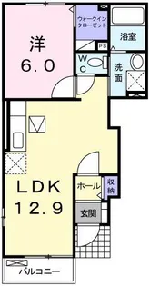 グレイス吉田 I番館【1階】の間取り