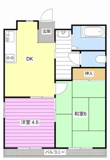 グリュック【3階】の間取り