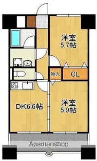 ニューシティアパートメンツ南小倉I【8階】の間取り