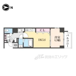 エステムコート京都梅小路公園【2階】の間取り