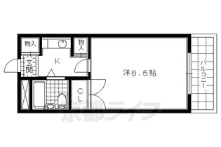 サンフェスタ東福寺 A棟 B棟【2階】の間取り