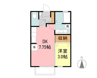コーポクリスタル【1階】の間取り