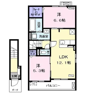 ローズ アベニュー【2階】の間取り