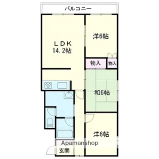 グランドール緑町【2階】の間取り