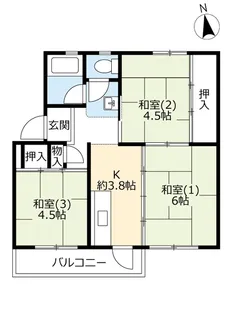 UR春木【2階】の間取り