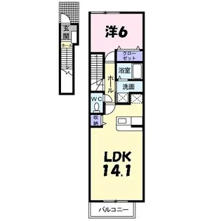 シエル・ケイエム【2階】の間取り