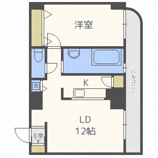 AMSTOWER南6条【5階】の間取り