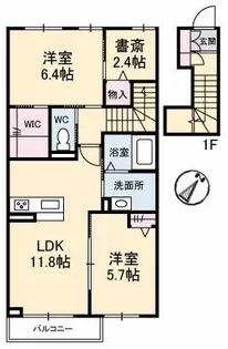 シャーメゾン瀬戸【2階】の間取り