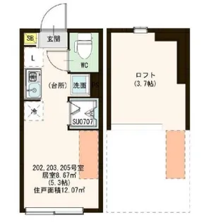 CityWalk赤羽【1階】の間取り