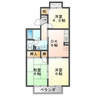グレイスコート峰塚【1階】の間取り