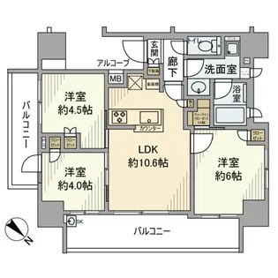 クレア新小岩デジーノ【5階】の間取り