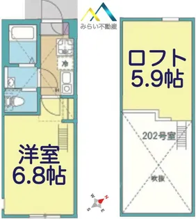 鶴ヶ峰シエル【2階】の間取り