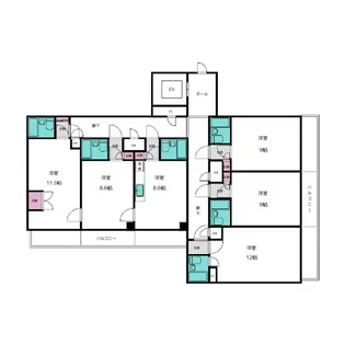 ロイヤルプラネットII 3階【3階】の間取り