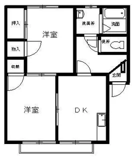 サンS八楠【1階】の間取り