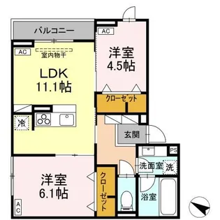 Asset-Court錦町II【2階】の間取り
