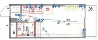 スカイコート戸越銀座【2階】の間取り
