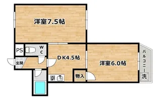 ソシオ塚本ハイツ【3階】の間取り