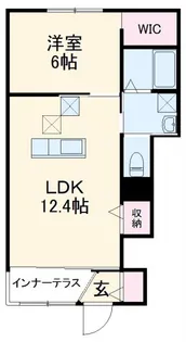 アンソレイユ【1階】の間取り