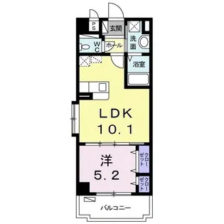 メゾンソレイユ【4階】の間取り