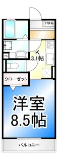 レジデンス令和【3階】の間取り