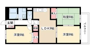 シモーヌヴィーユA棟【3階】の間取り