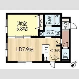 PRESCELTO千歳【1階】の間取り