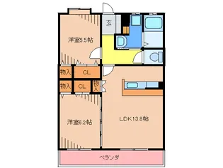 グレイス新宮【2階】の間取り