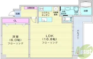 アーバンレジデンス勾当台【9階】の間取り
