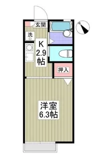エーデル西都賀【2階】の間取り