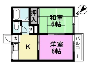 プレインコーポAMK【2階】の間取り