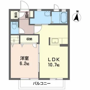 リバーハイツII【2階】の間取り