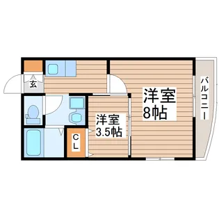 VIP仙台【3階】の間取り