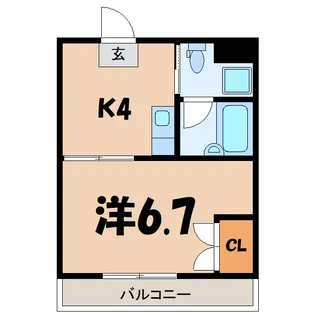 宮町第二ビル(熊谷市宮町)【2階】の間取り