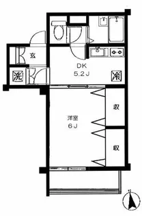 中銀弦巻マンシオン【3階】の間取り