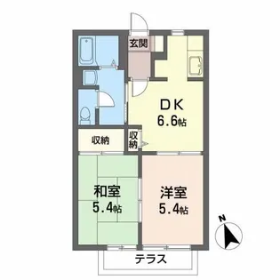 リバーサイドみなみ【1階】の間取り