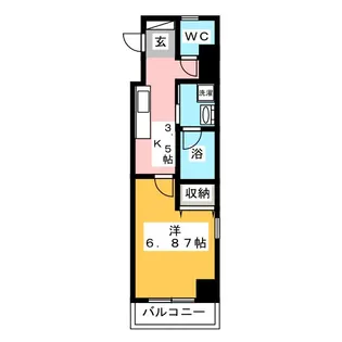 KSスクエア横浜【2階】の間取り