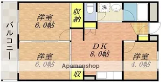 市川カトレアハイツうぶすな【2階】の間取り