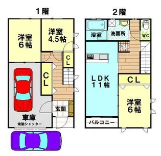 モンテスタイル空港通りIIの間取り