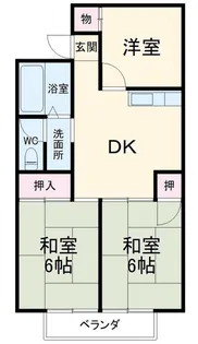 コーポ園B【2階】の間取り
