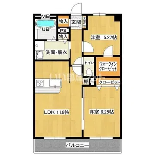 サンパーシモン【4階】の間取り