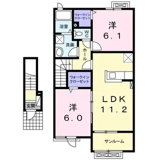 ヒルサイド【2階】の間取り