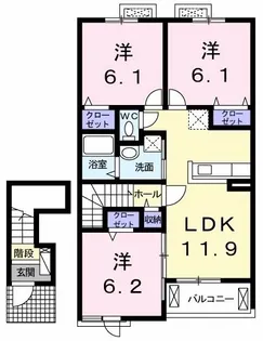 エスポワール【2階】の間取り