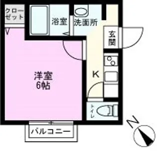 クリアベール春日部【1階】の間取り