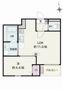 Jack hakusuiI【1階】の間取り