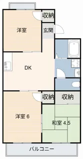 大峯ハイツ【1階】の間取り