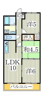 マンションフジフィールド【5階】の間取り