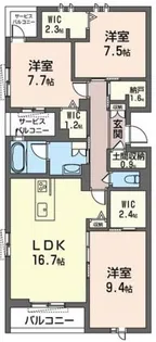 グランジュール【2階】の間取り