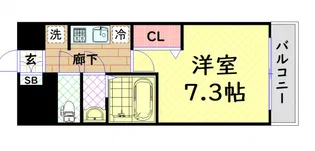 スペーシア日本橋東【6階】の間取り