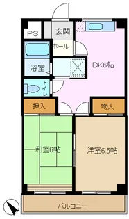 池万二ツ橋ビル【3階】の間取り