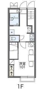 レオパレス大東町【1階】の間取り